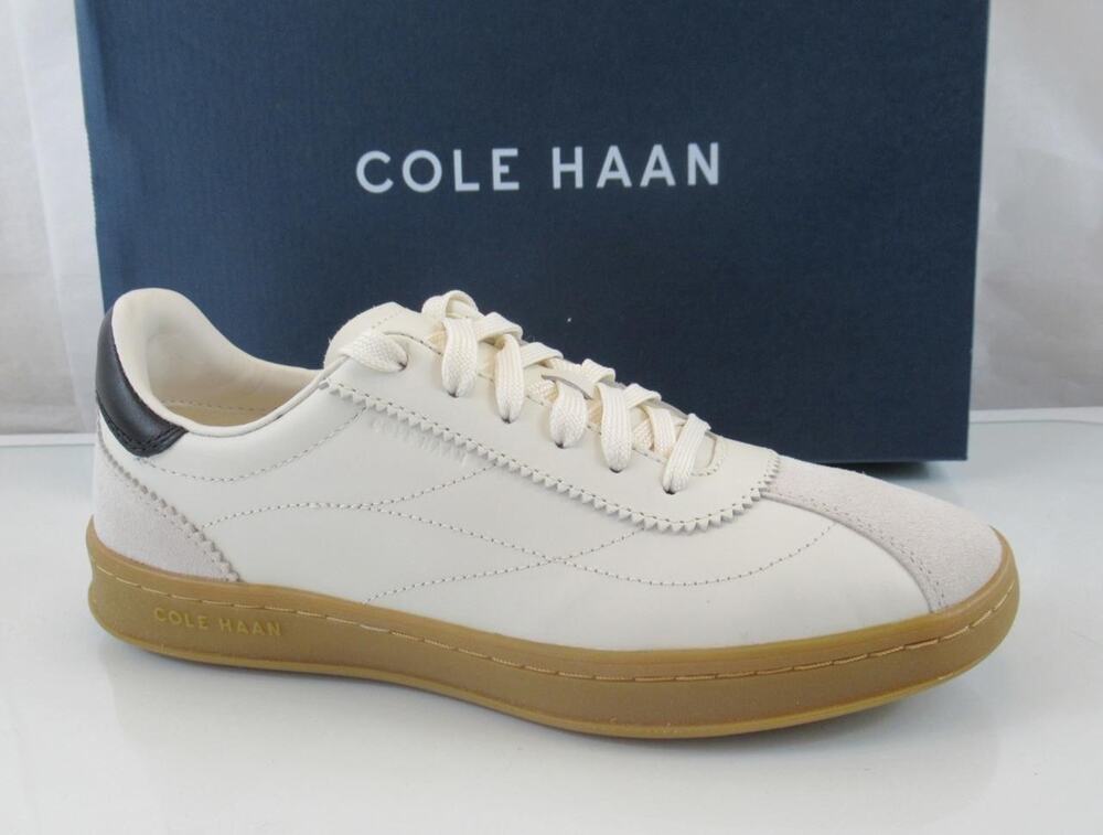 Women's Cole Haan Size 7.5 Grand Crosscourt Brynn Sneaker Ivory / Silver Birch